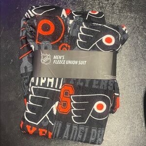 NHL Flyers Fleece Suit with Team Logos in Black, Red, and Gray